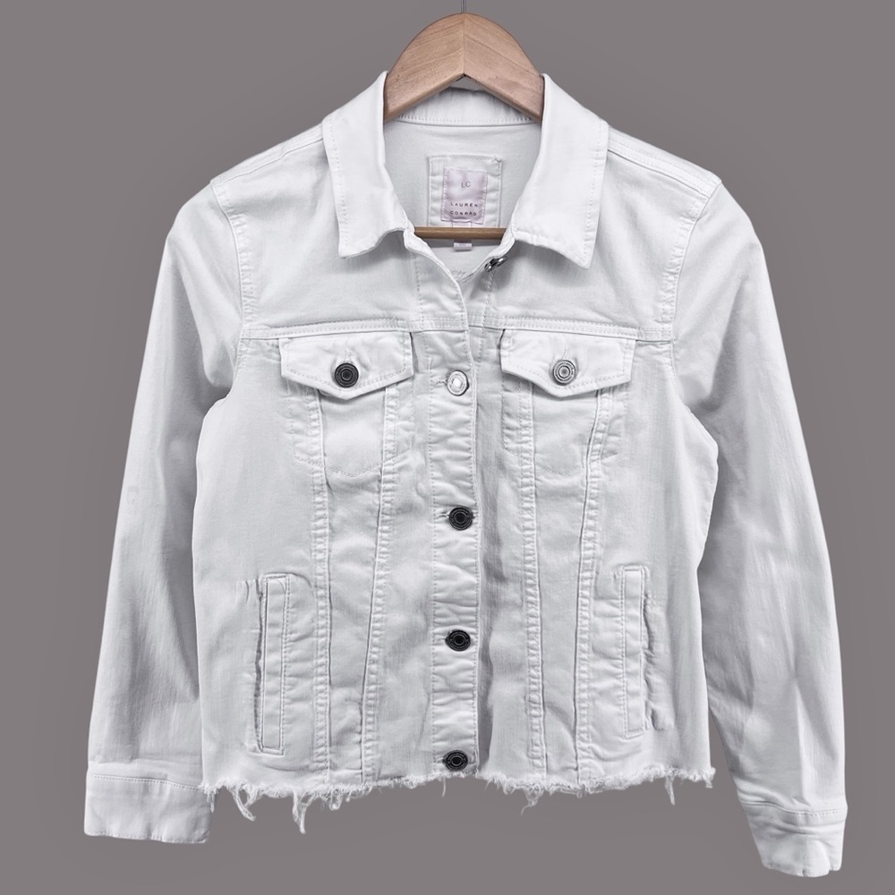 LC Lauren Conrad White Jean Jacket